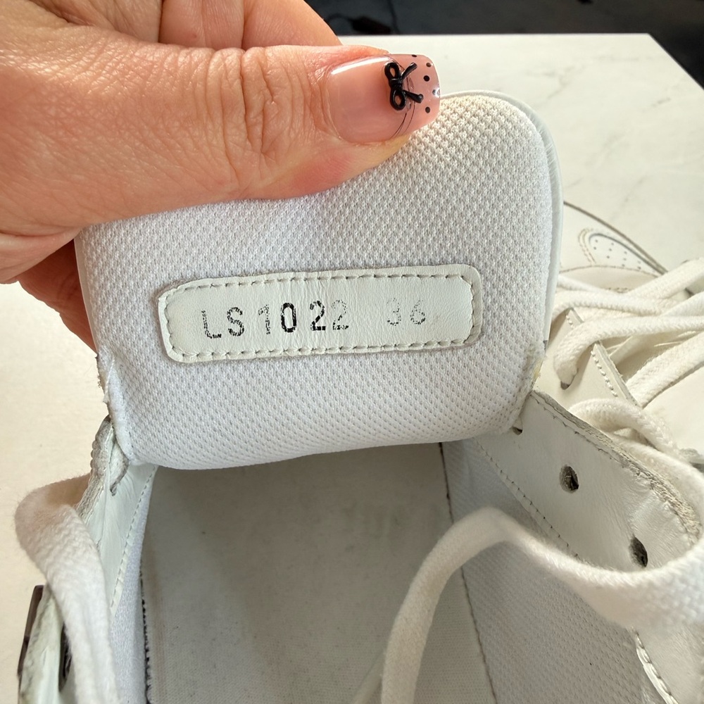 Christian Dior Star Walk Sneakers White Leather Suede Star CD Logo - Picture 9 of 12